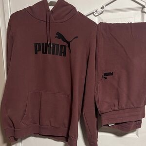 Puma Burgundy Hoodie and Joggers Set
